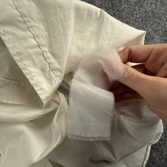 PRADA Size 40 (15.75) Long Sleeve Button Up Men Cotton Stretch Designer Ivory - Picture 11 of 16